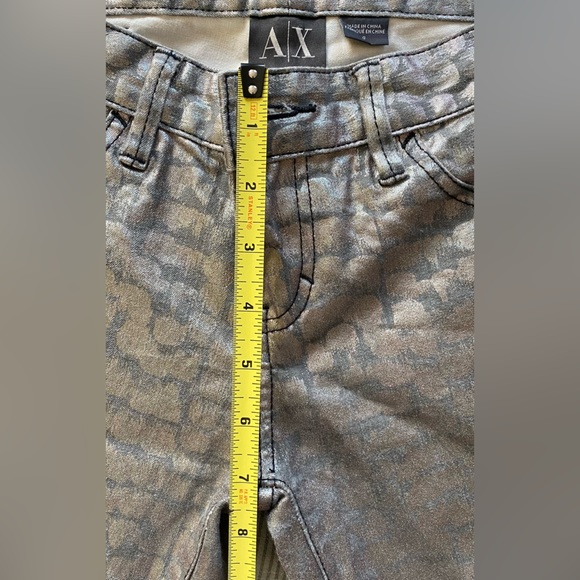 ARMANI EXCHANGE nwot Metallic Low Rise Skinny Jean Pant 0, 24 - Picture 6 of 7